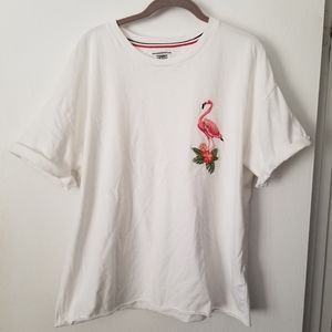 Tommy Jeans XL T-shirt With Pink Flamingo